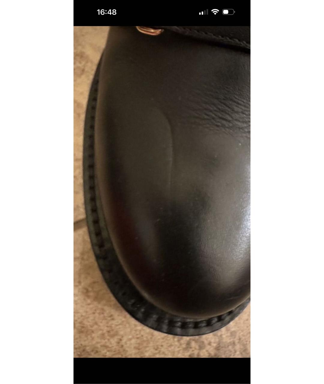 CHRISTIAN DIOR Черные кожаные ботинки, фото 8