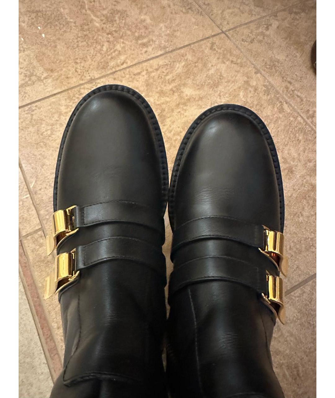 CHRISTIAN DIOR Черные кожаные ботинки, фото 3