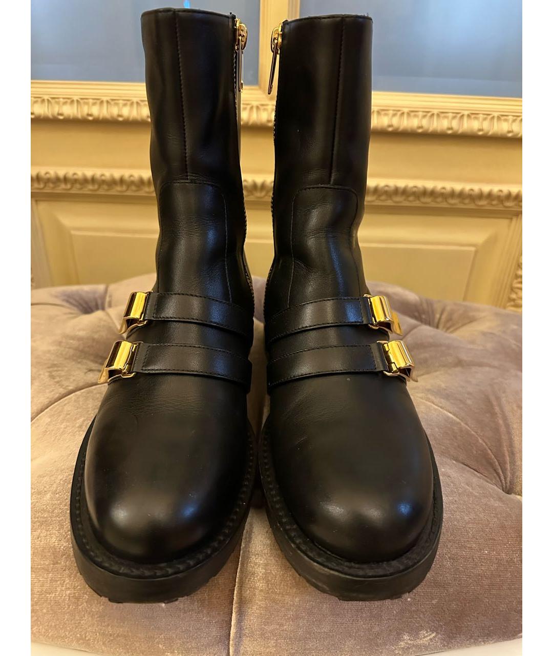 CHRISTIAN DIOR Черные кожаные ботинки, фото 2