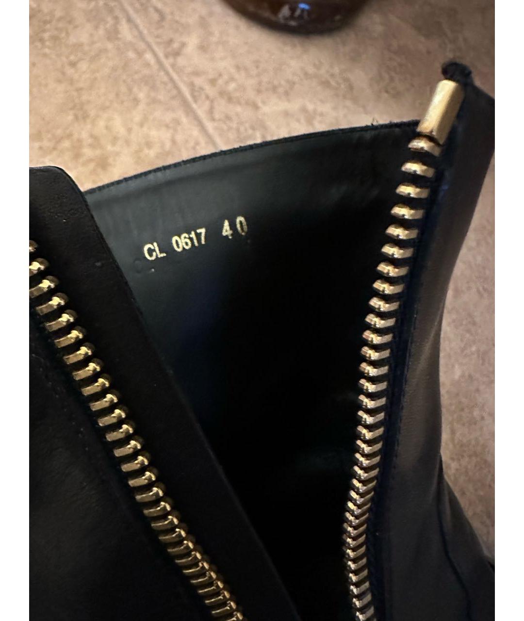 CHRISTIAN DIOR Черные кожаные ботинки, фото 5