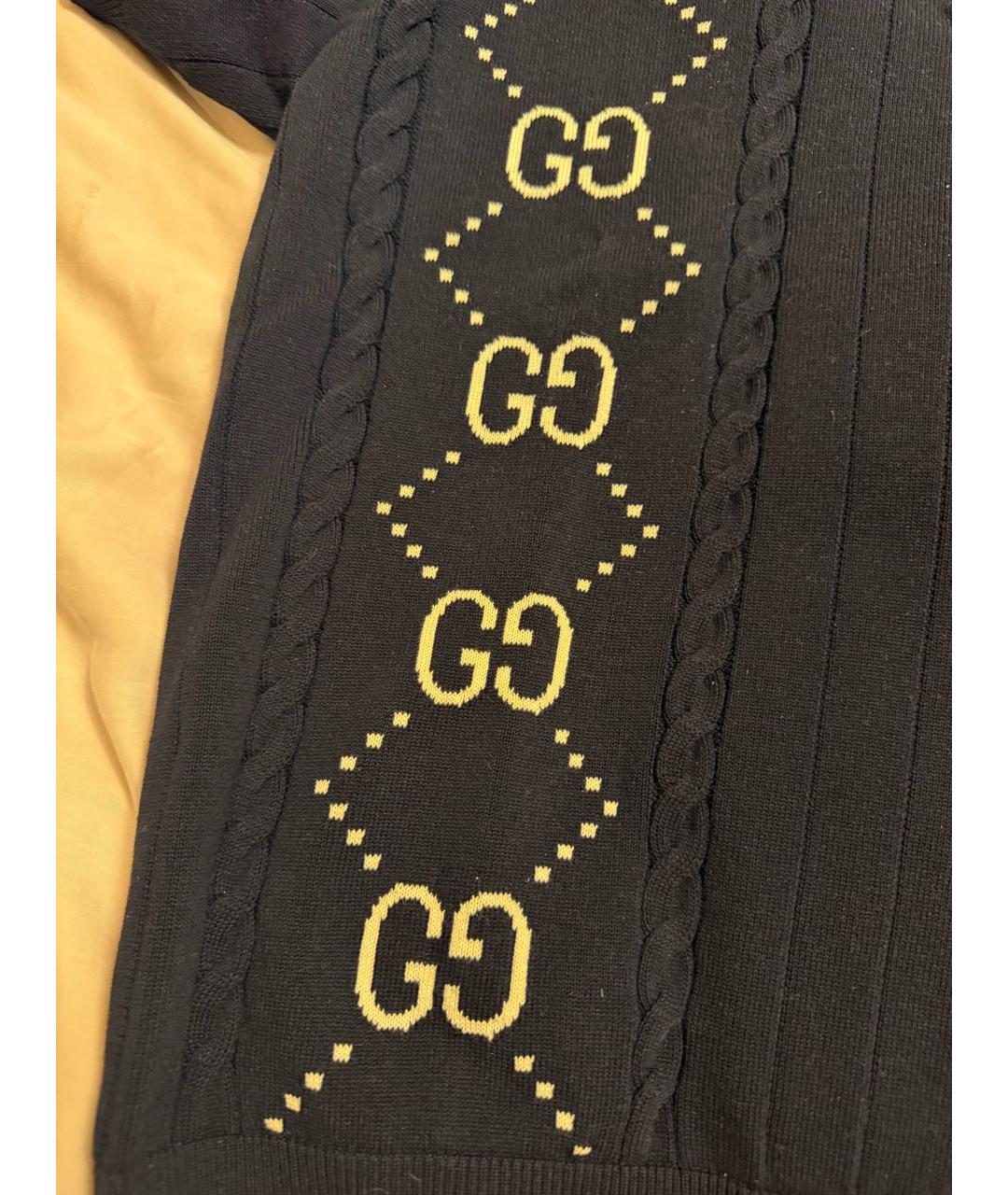 GUCCI Темно-синий хлопковый джемпер / свитер, фото 4