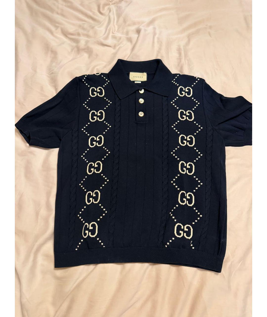 GUCCI Темно-синий хлопковый джемпер / свитер, фото 6