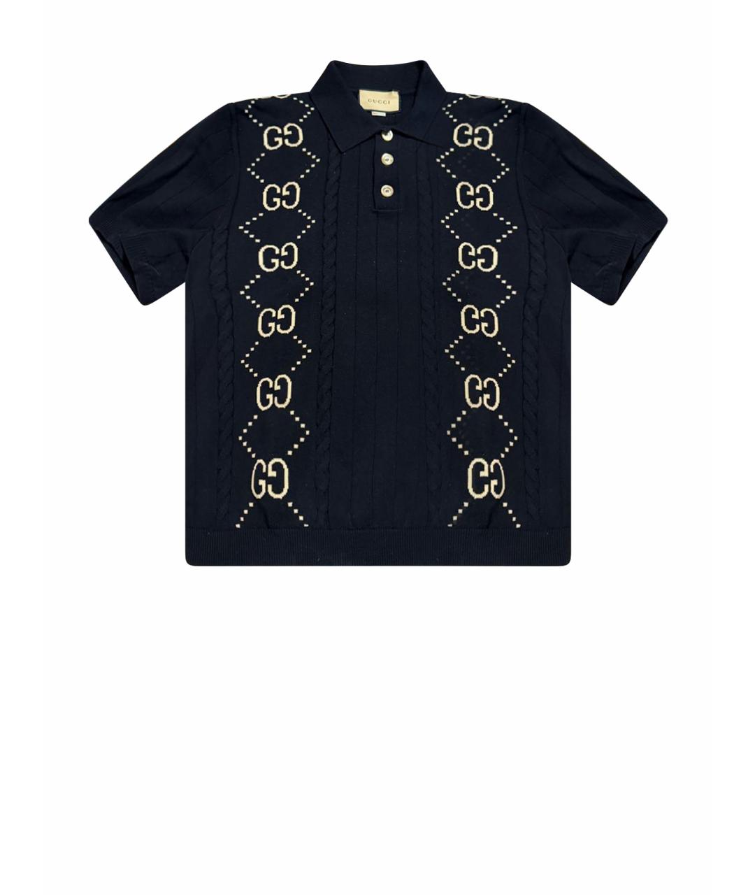 GUCCI Темно-синий хлопковый джемпер / свитер, фото 1