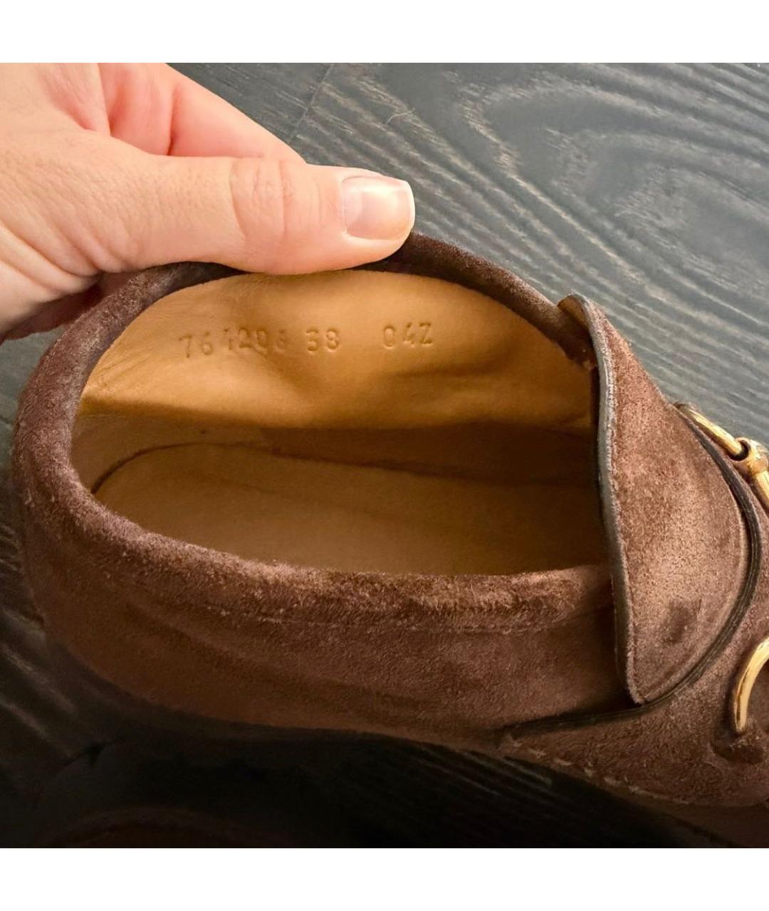 GUCCI Коричневые замшевые ботинки, фото 4