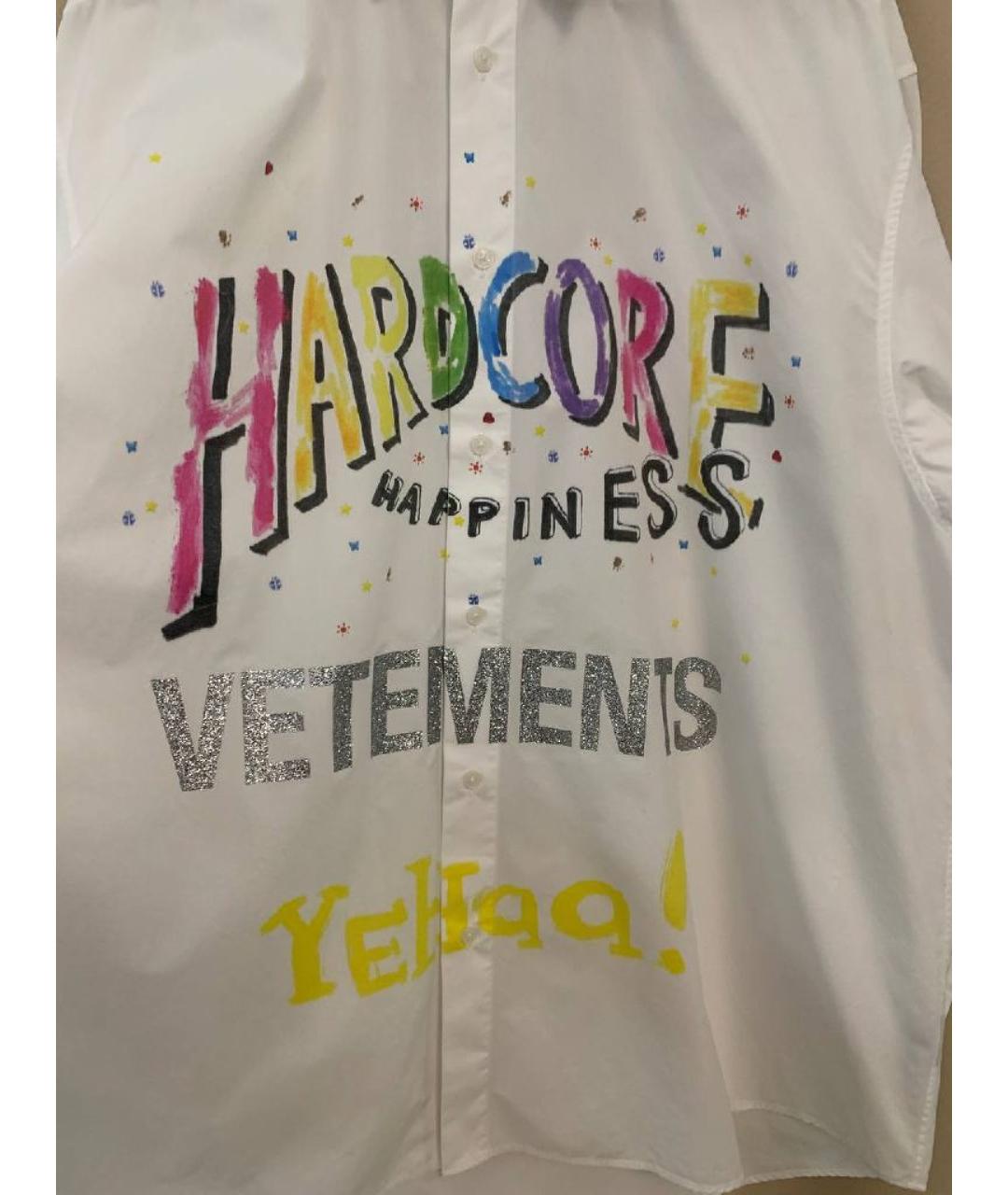 VETEMENTS Белая хлопковая рубашка, фото 5