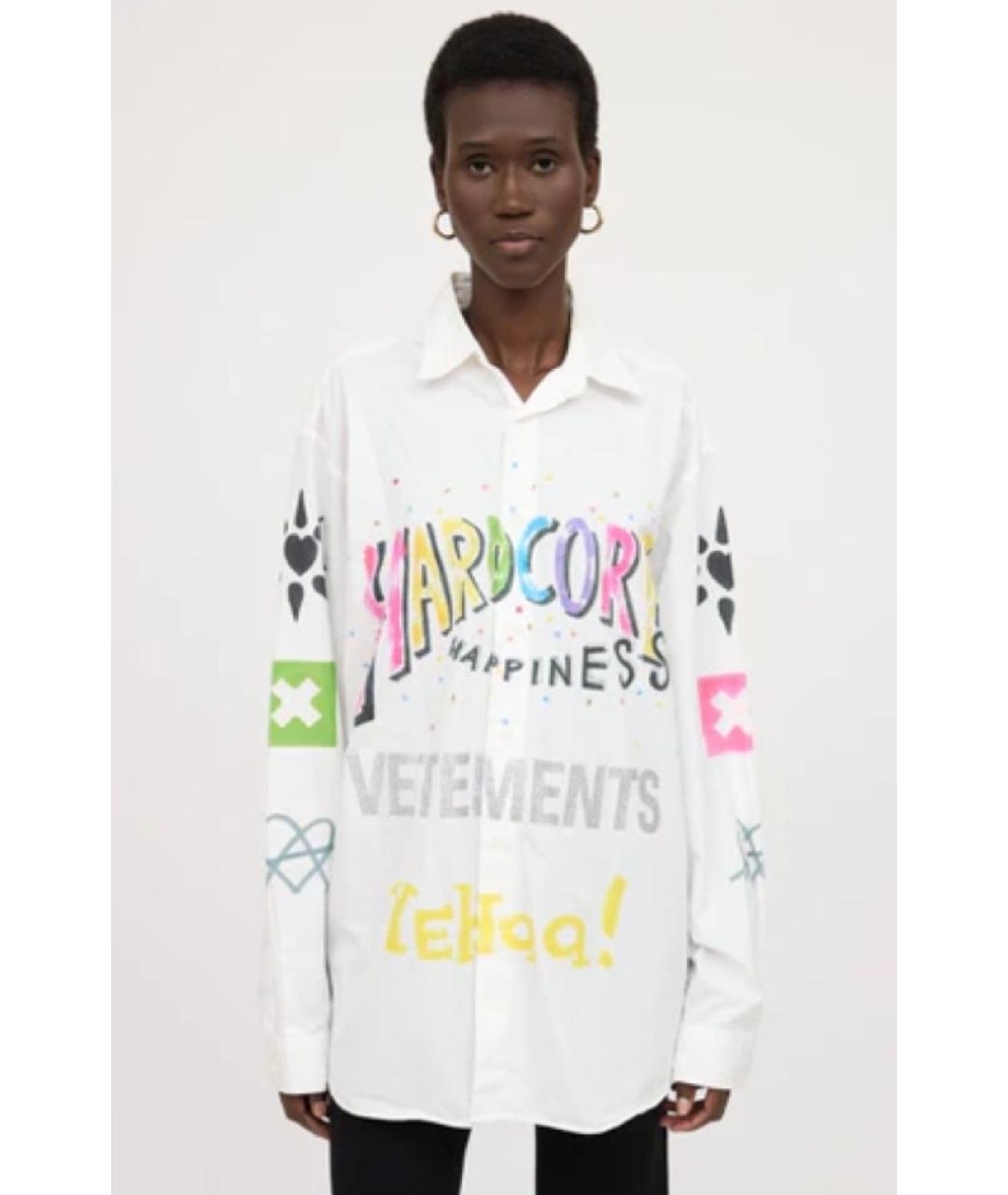 VETEMENTS Белая хлопковая рубашка, фото 8