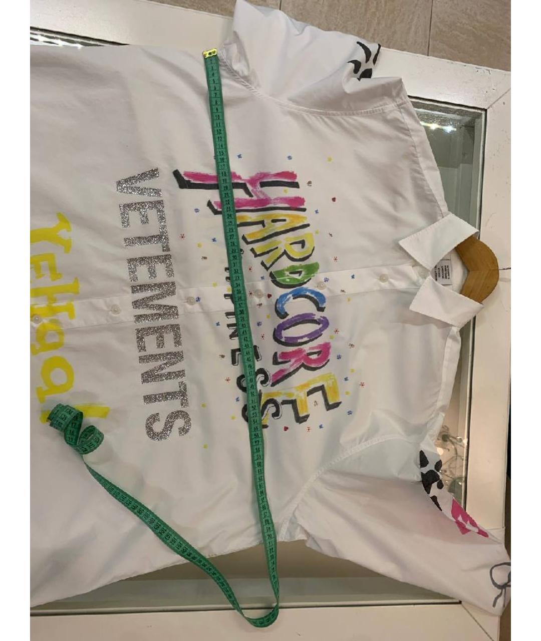 VETEMENTS Белая хлопковая рубашка, фото 6