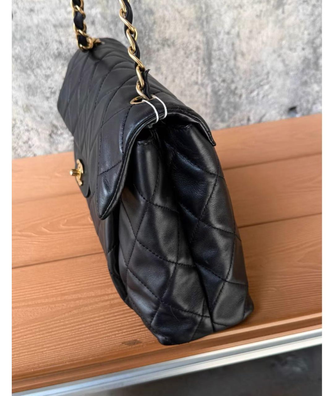 CHANEL Черная кожаная сумка через плечо, фото 4