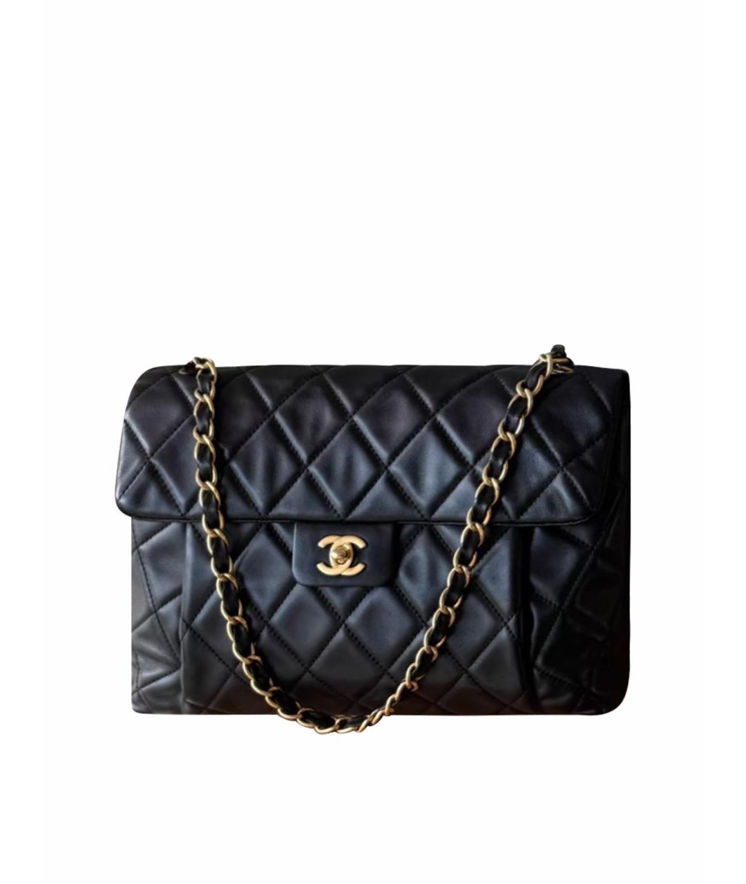 CHANEL Черная кожаная сумка через плечо, фото 1