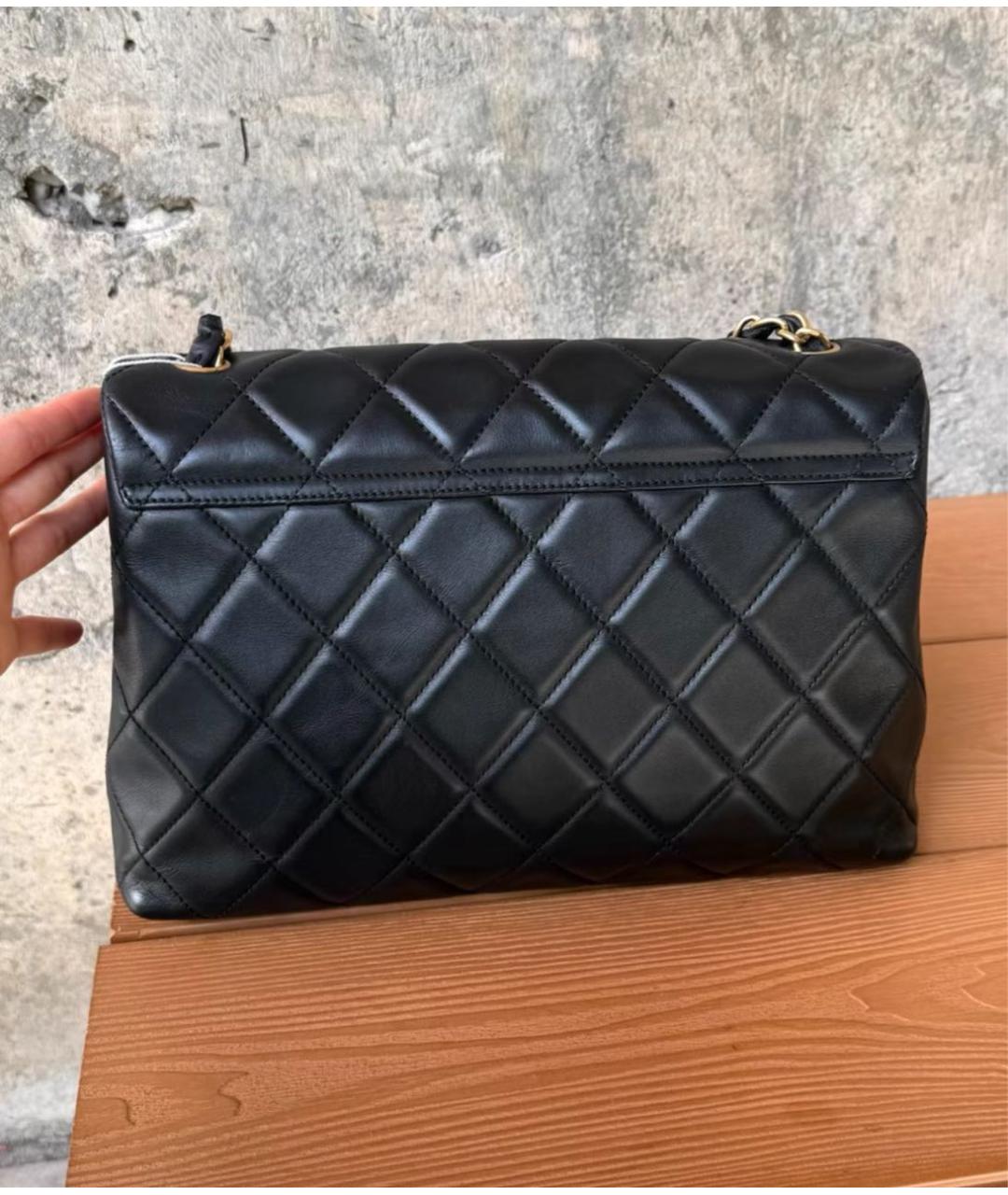 CHANEL Черная кожаная сумка через плечо, фото 3