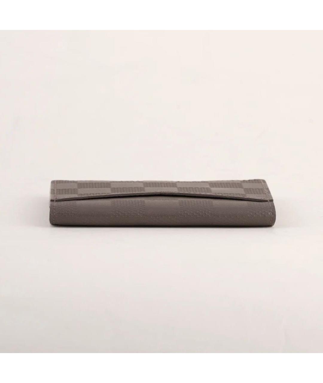 LOUIS VUITTON Коричневый кожаный кардхолдер, фото 7