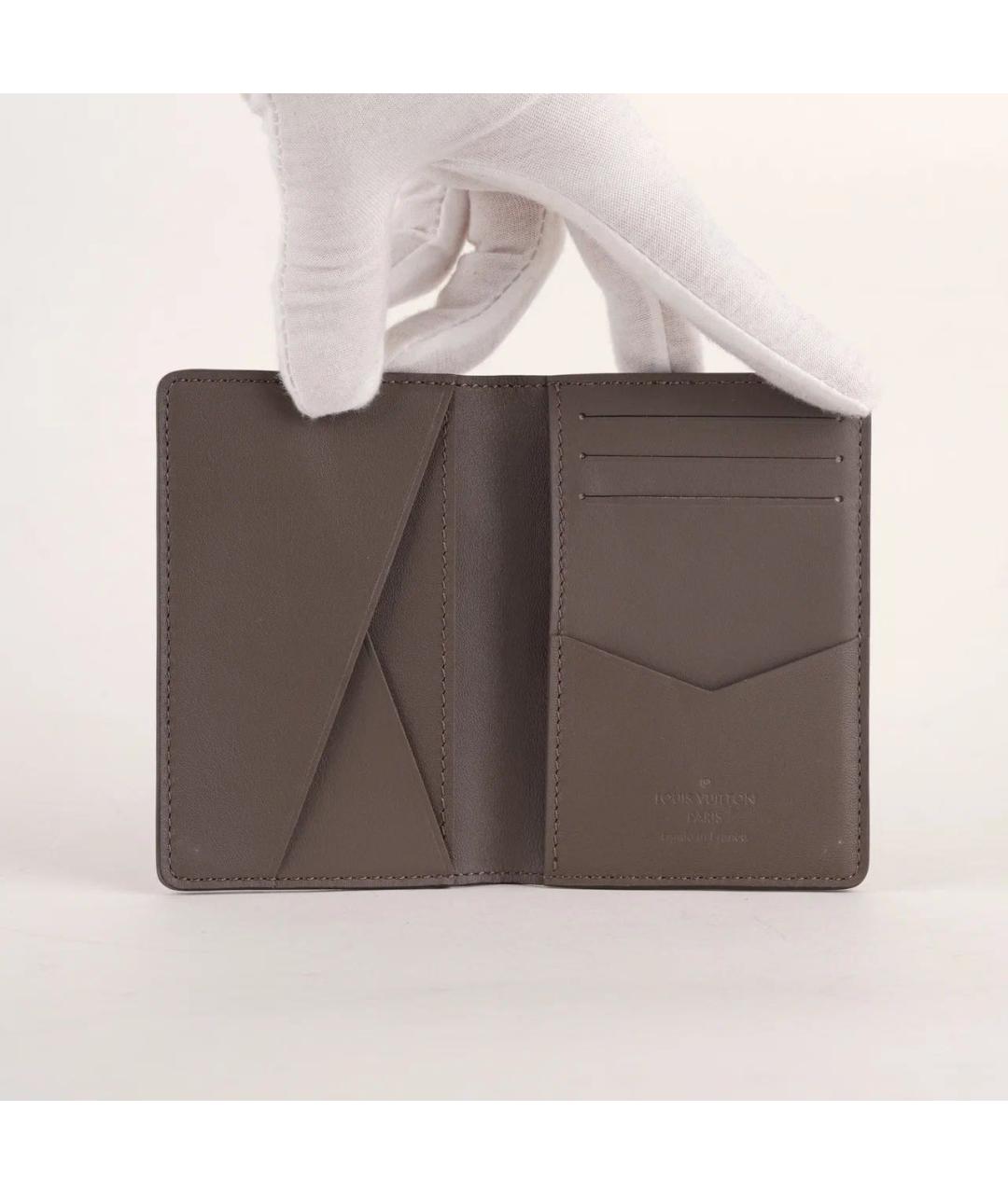 LOUIS VUITTON Коричневый кожаный кардхолдер, фото 8