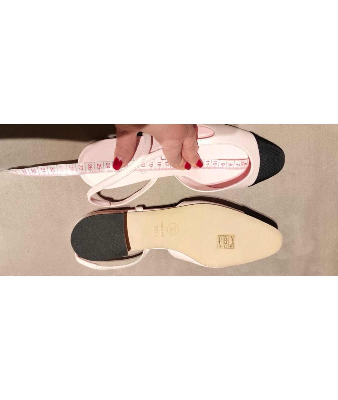 CHANEL Розовые кожаные туфли, фото 4