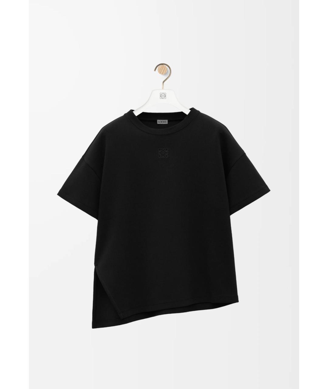 LOEWE Черная хлопковая футболка, фото 4
