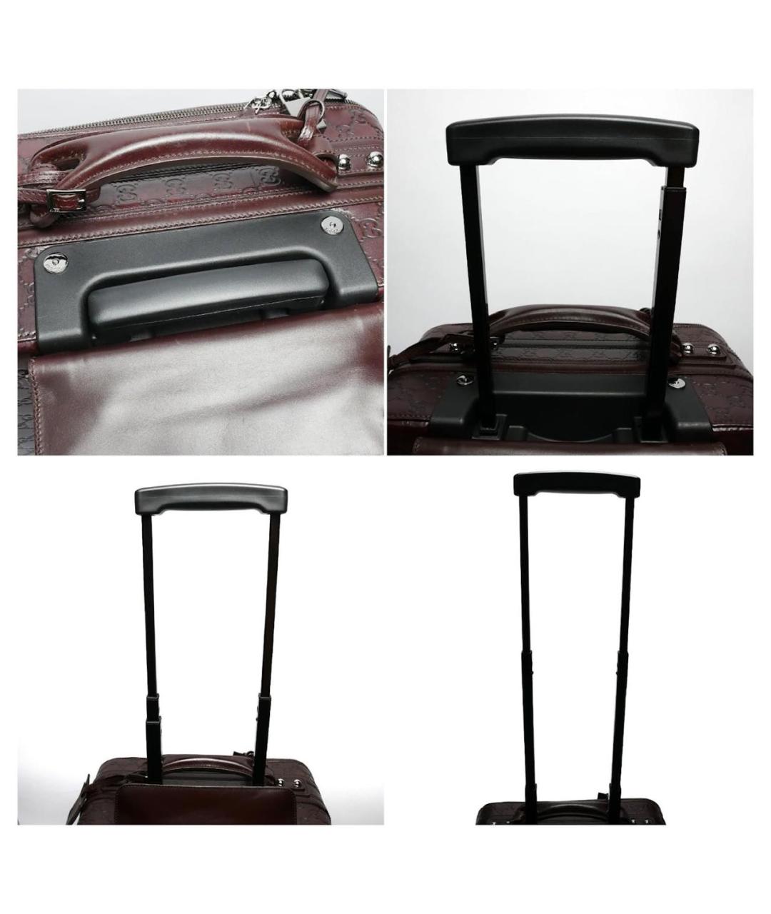 GUCCI Коричневый кожаный чемодан, фото 4