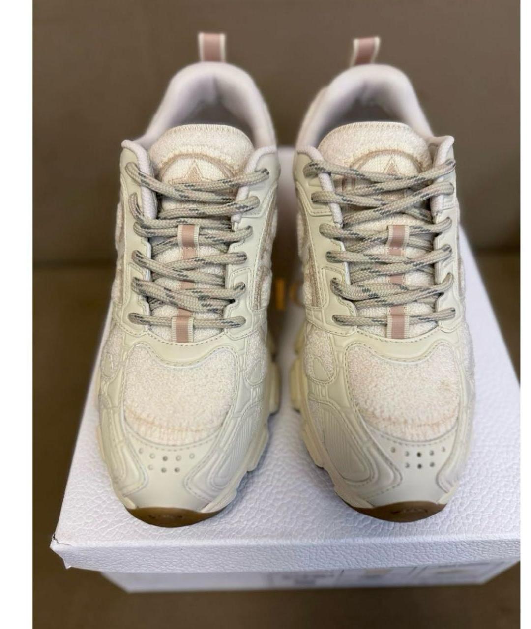 CHRISTIAN DIOR Бежевые текстильные кроссовки, фото 2