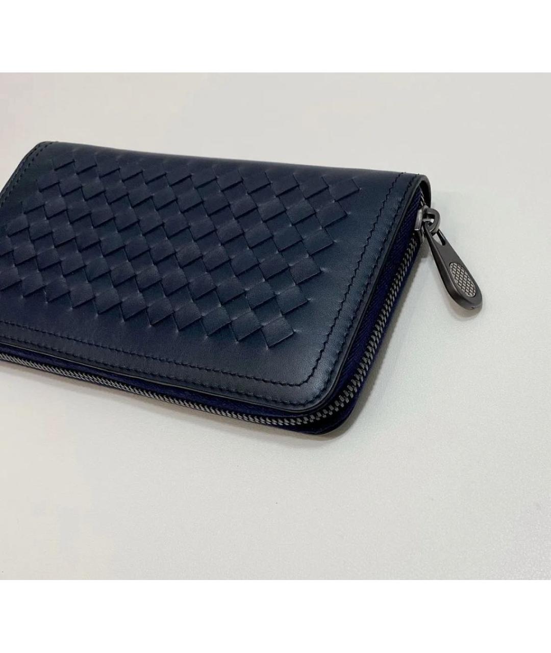 BOTTEGA VENETA Черный кожаный кошелек, фото 4