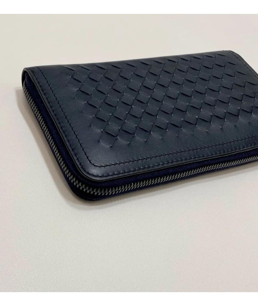 BOTTEGA VENETA Черный кожаный кошелек, фото 3