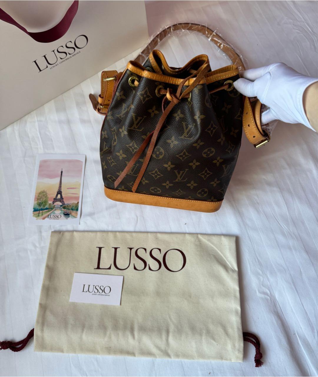 LOUIS VUITTON Коричневая кожаная сумка через плечо, фото 2