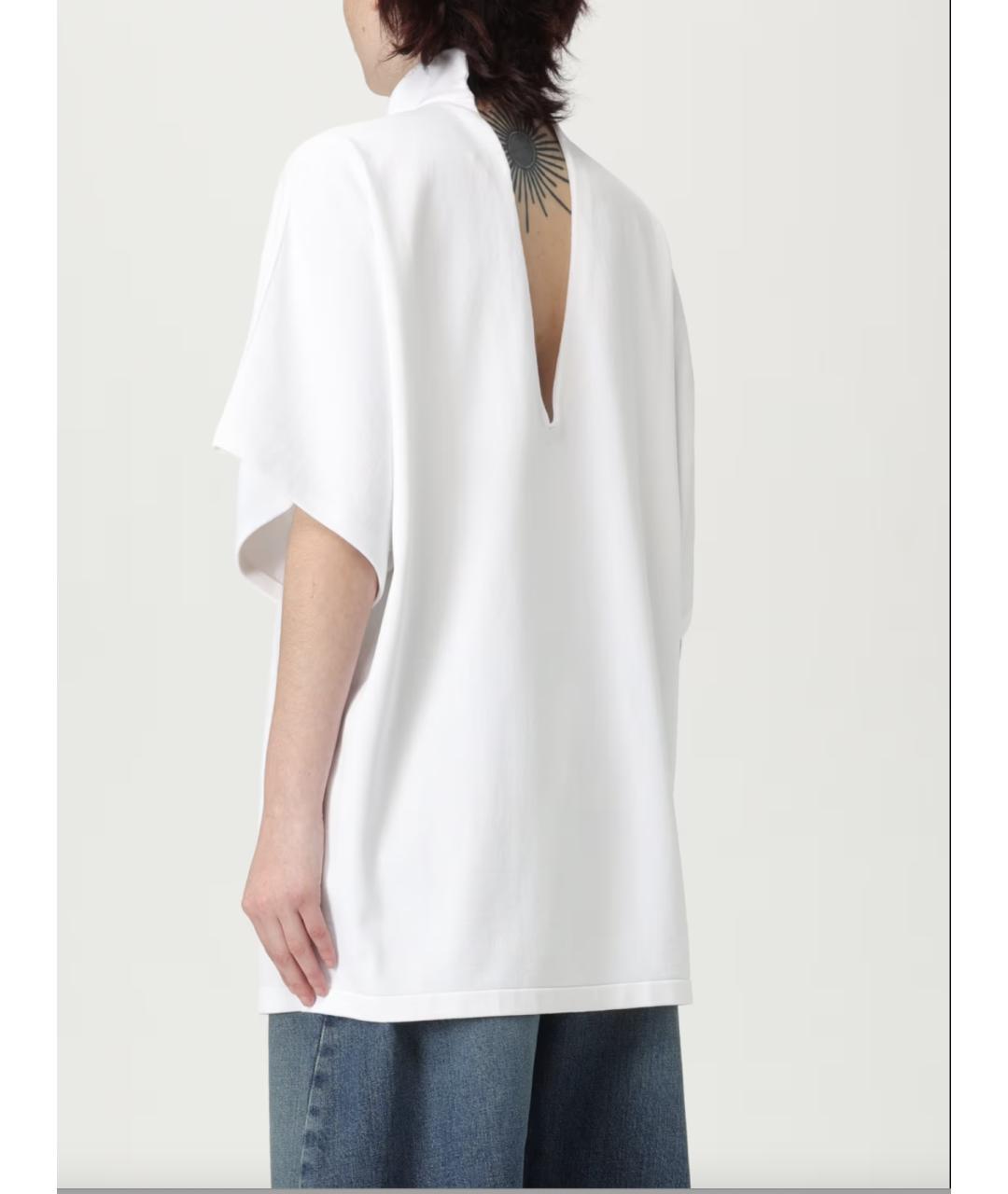 ALAIA Белая хлопковая футболка, фото 3