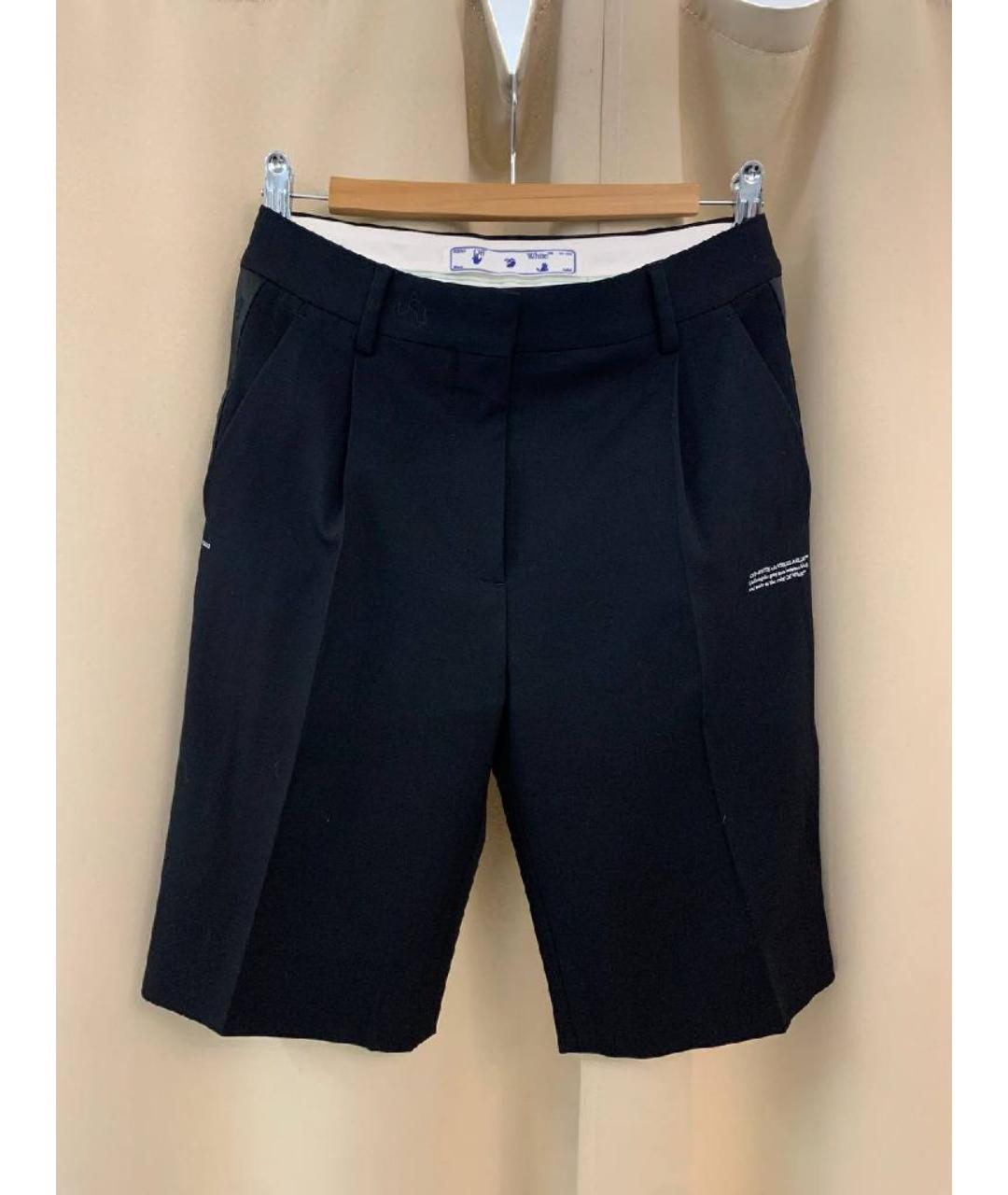 OFF-WHITE Черные вискозные шорты, фото 10