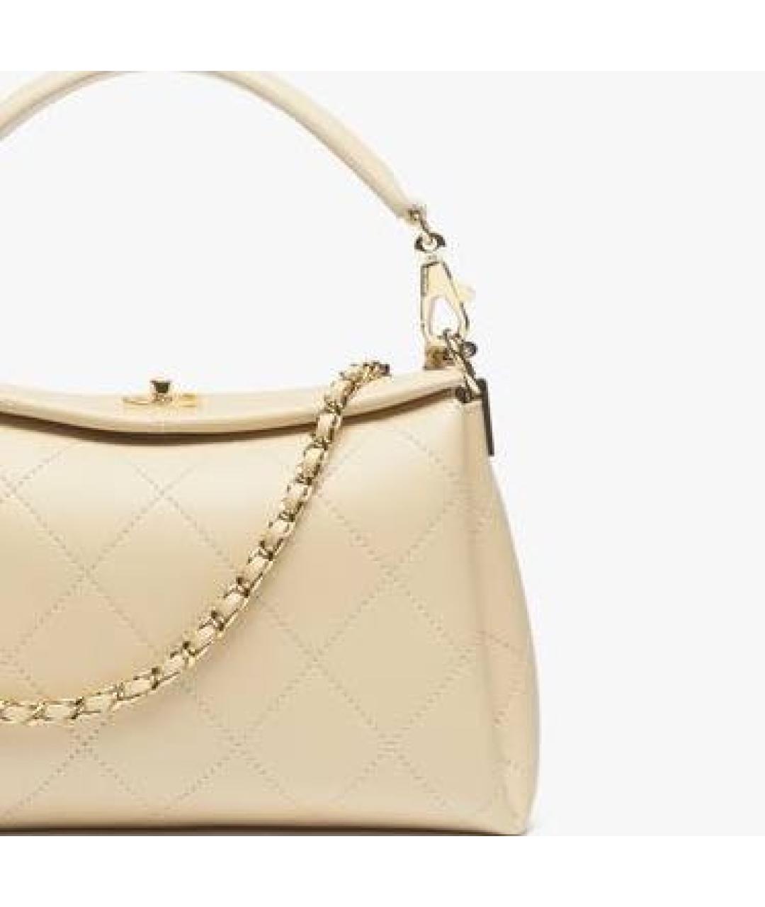 CHANEL Бежевая кожаная сумка через плечо, фото 2