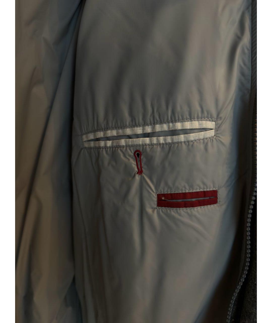 BRUNELLO CUCINELLI Серый шерстяной пуховик, фото 7