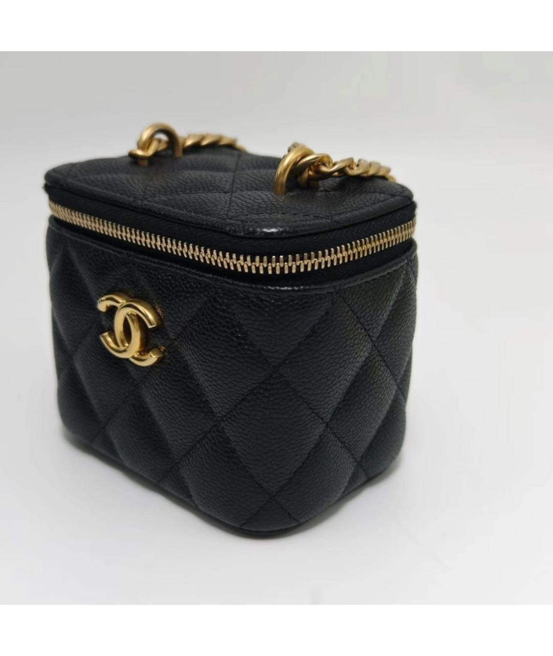 CHANEL Черная кожаная сумка через плечо, фото 3