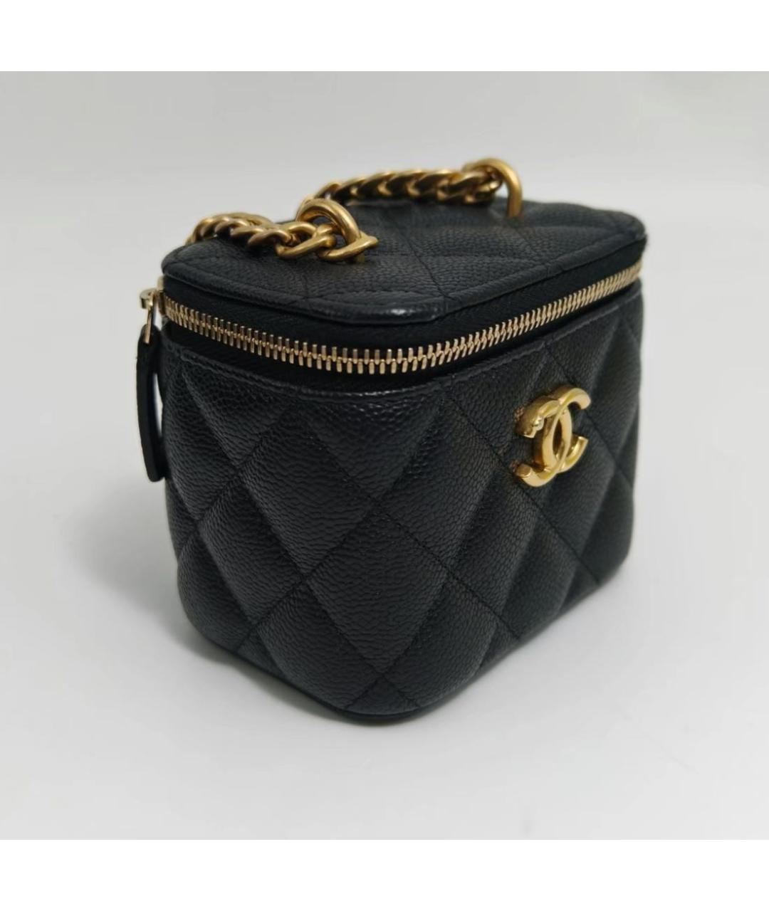 CHANEL Черная кожаная сумка через плечо, фото 2
