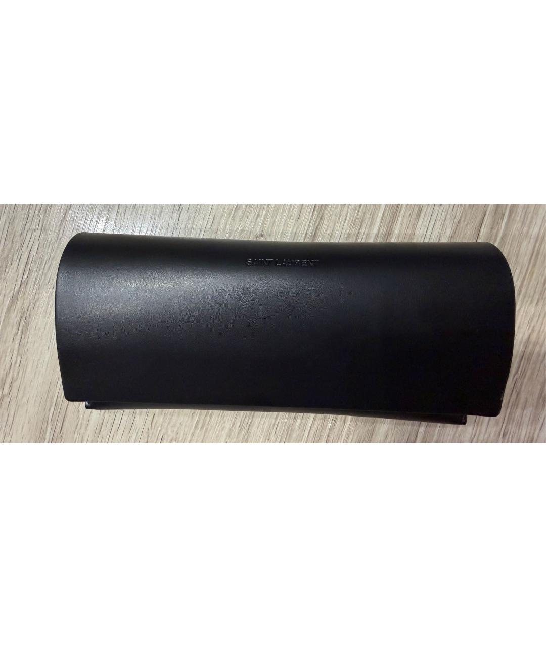 SAINT LAURENT Коричневые пластиковые солнцезащитные очки, фото 4