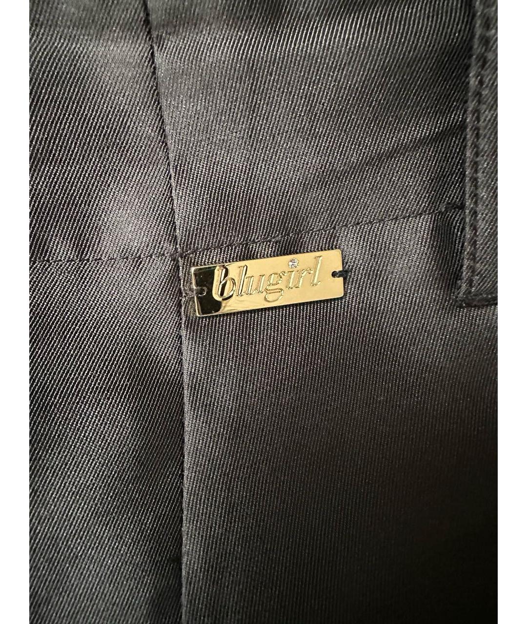 BLUMARINE Черный шифоновый костюм с брюками, фото 7