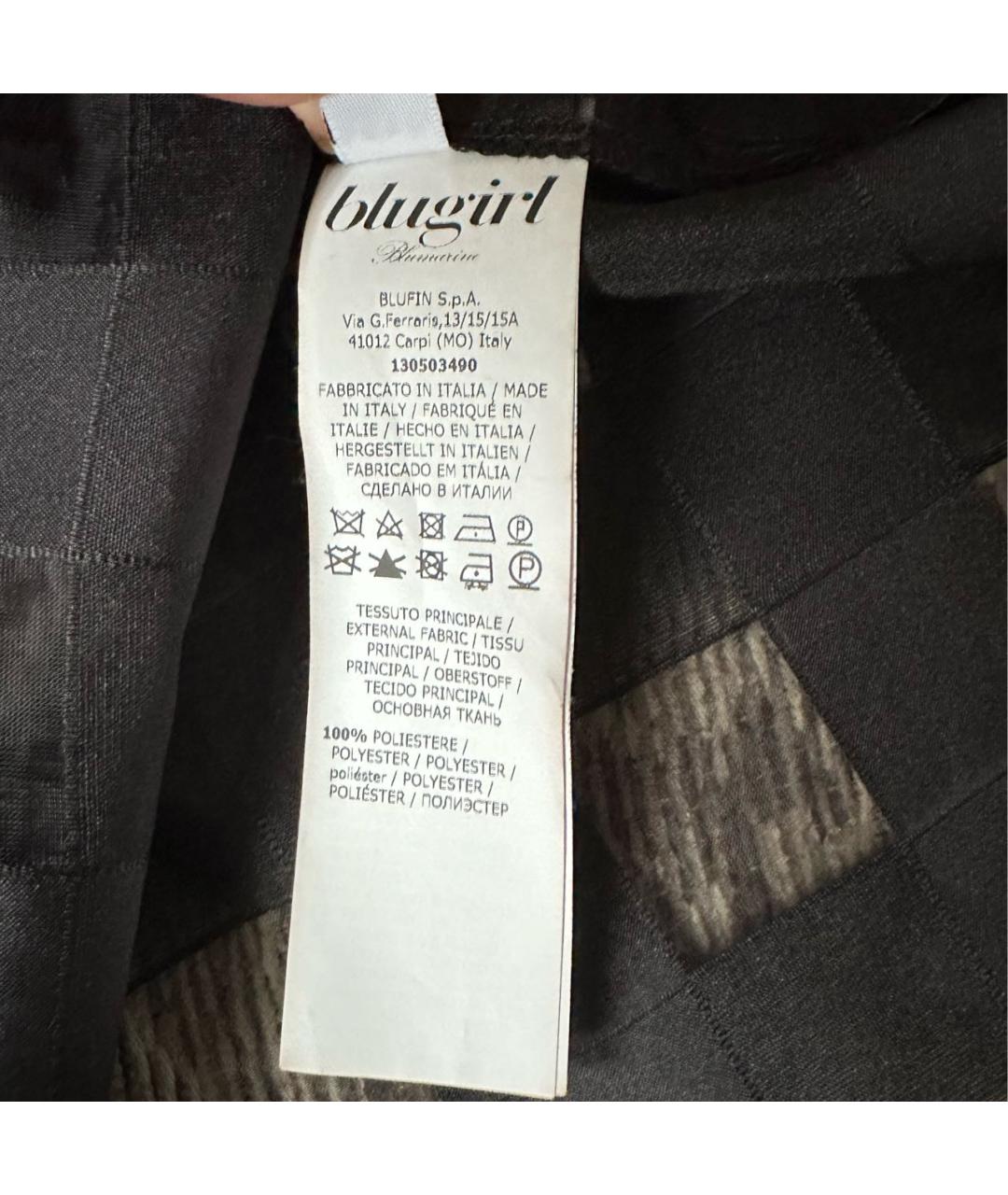 BLUMARINE Черный шифоновый костюм с брюками, фото 8