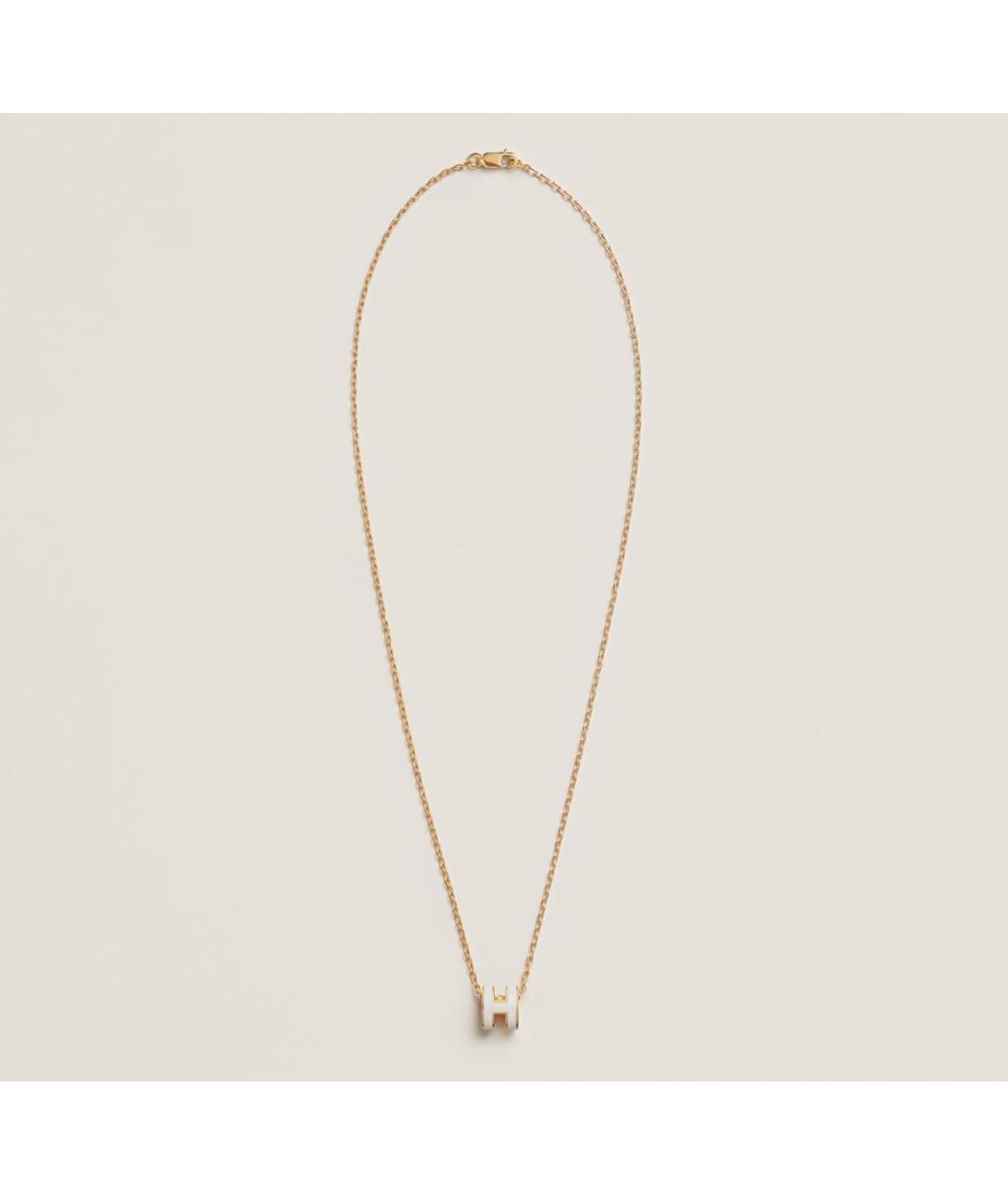 HERMES Белая металлическая подвеска, фото 2