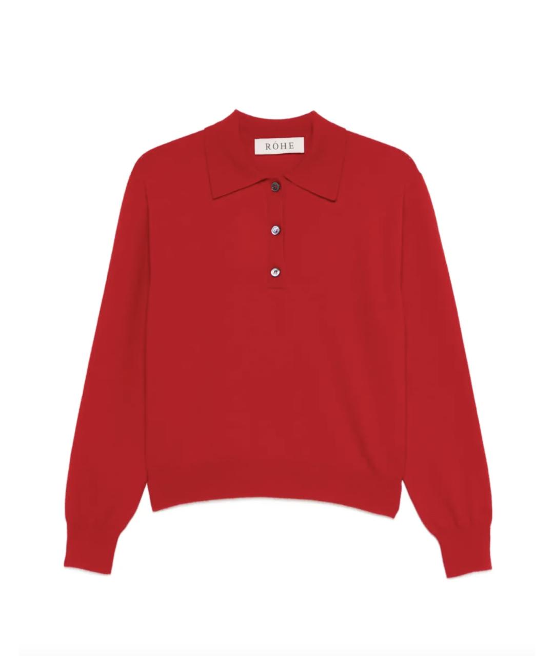 ROHE Красный шерстяной джемпер / свитер, фото 4