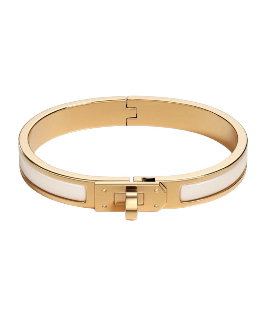 HERMES Белый металлический браслет, фото 1