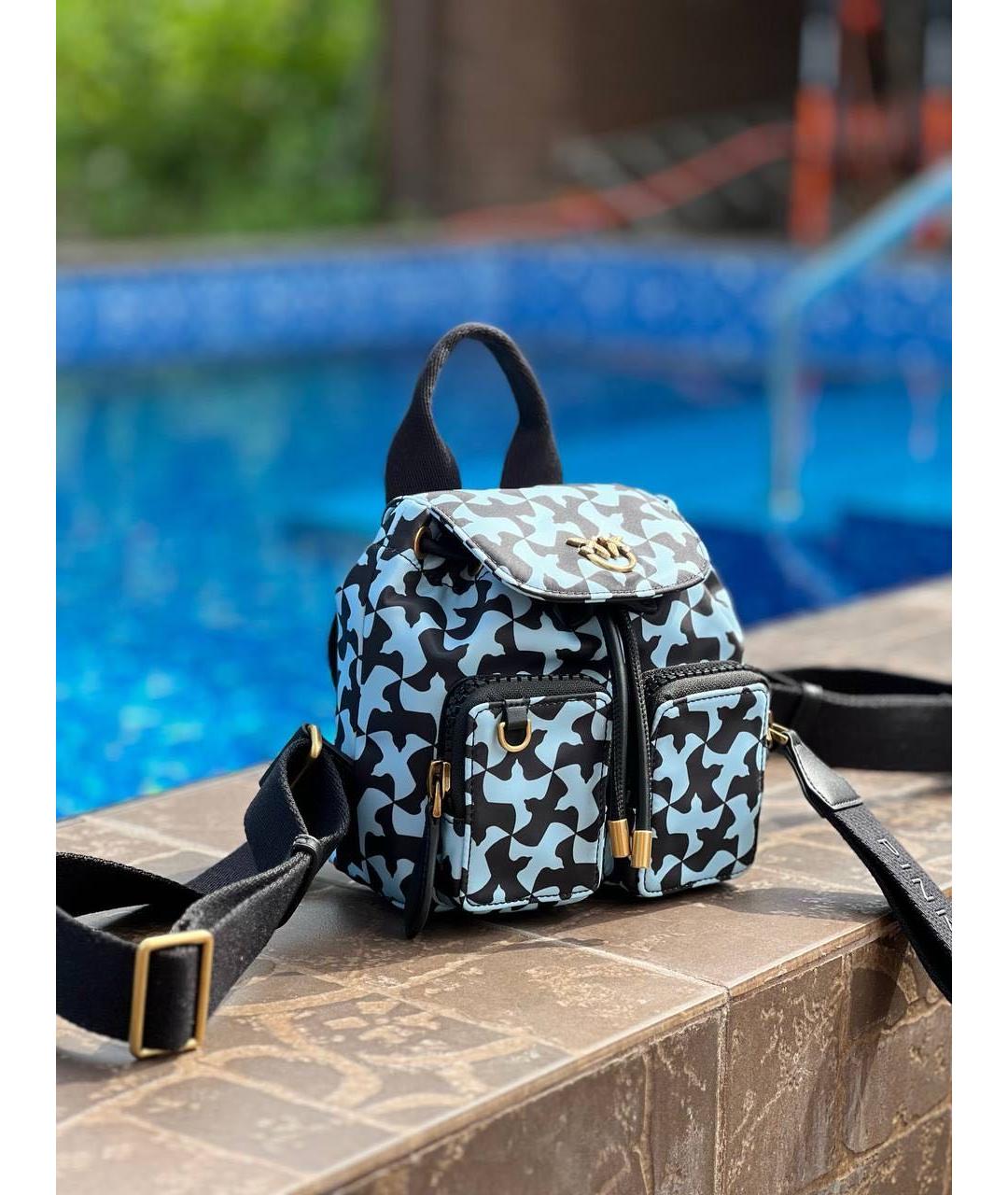 PINKO Голубой рюкзак, фото 2