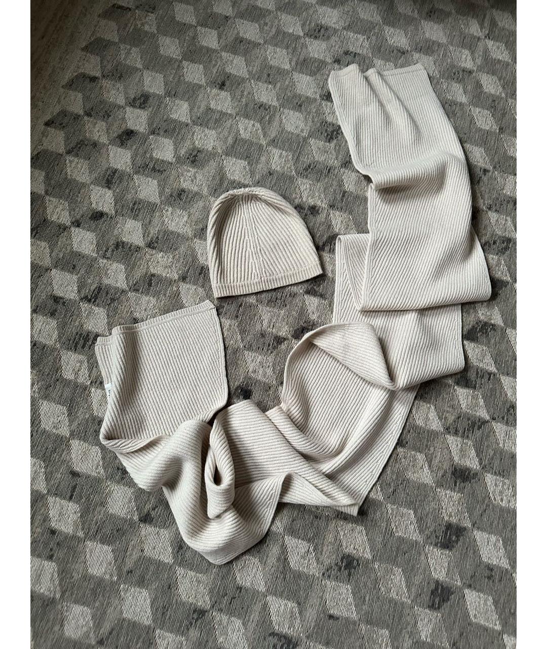 'S MAX MARA Бежевый кашемировый шарф, фото 3