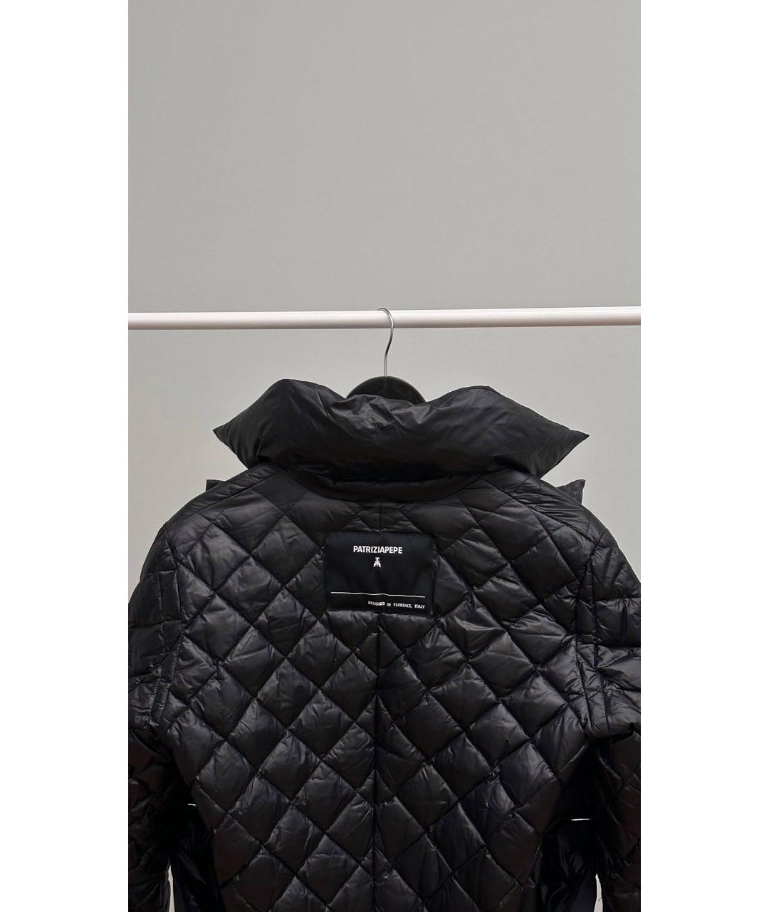 PATRIZIA PEPE Черный полиамидовый пуховик, фото 3