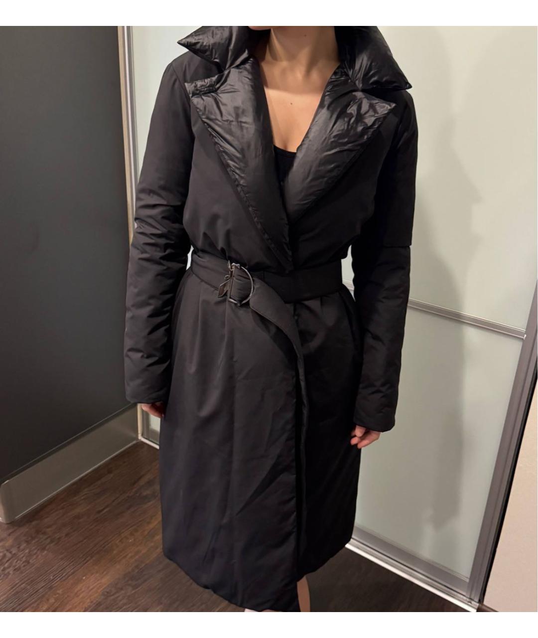 PATRIZIA PEPE Черный полиамидовый пуховик, фото 6