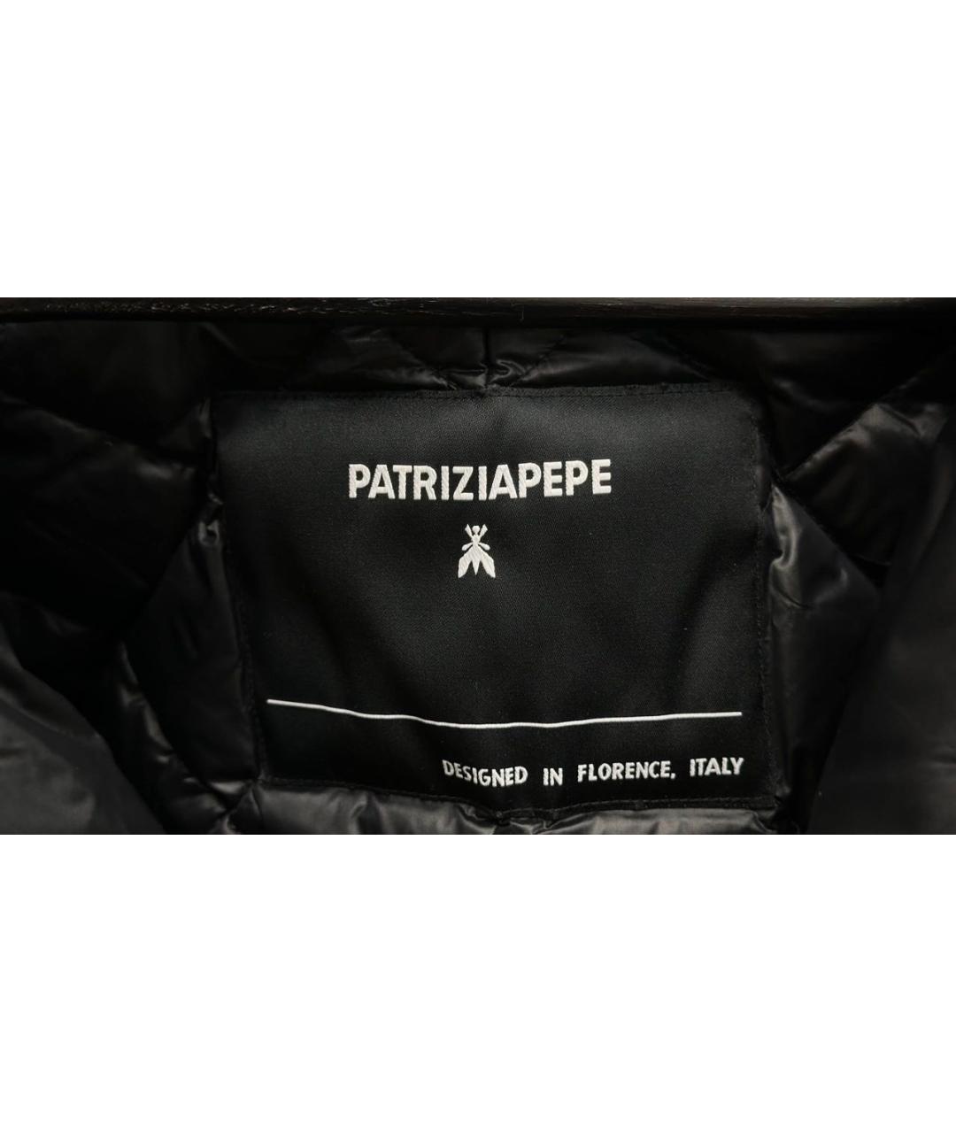 PATRIZIA PEPE Черный полиамидовый пуховик, фото 4