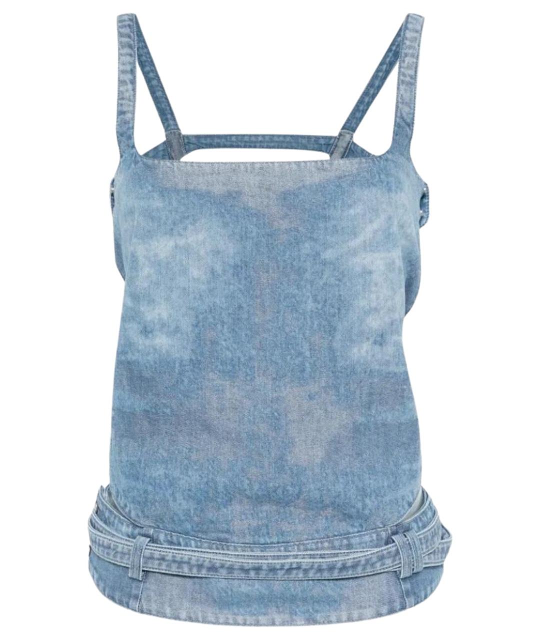 DIESEL Голубая хлопковая майка, фото 1