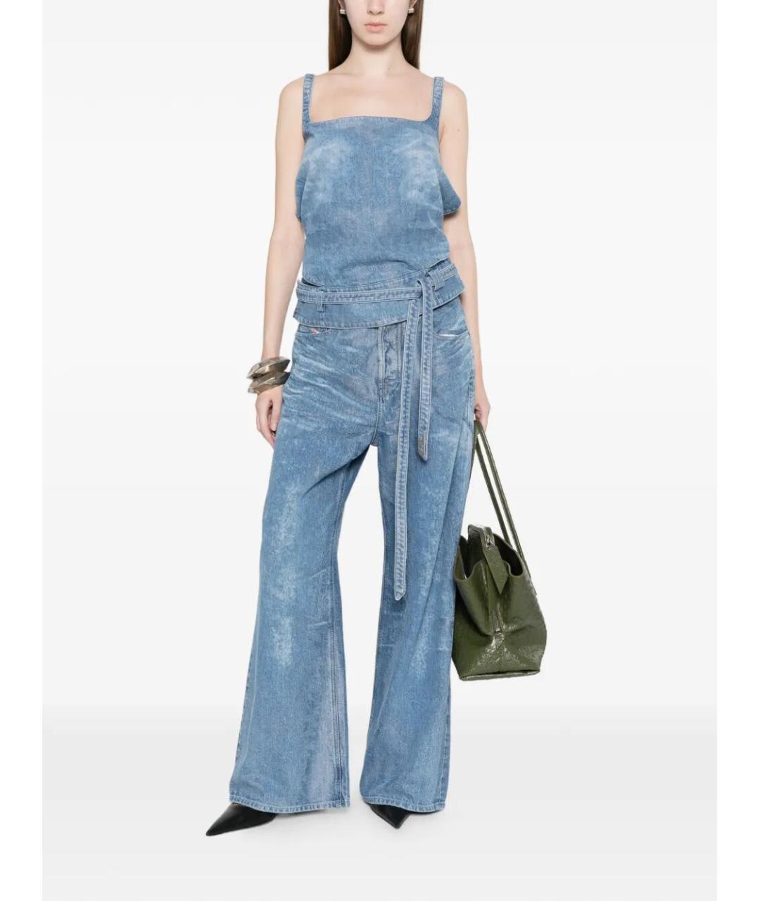 DIESEL Голубая хлопковая майка, фото 2