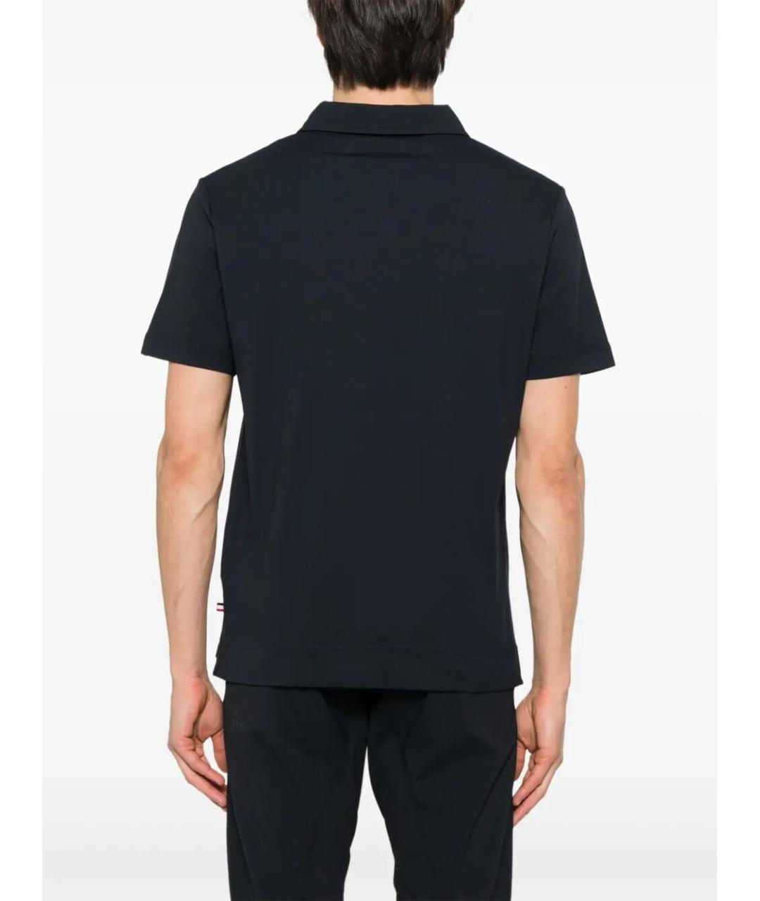 MONCLER GRENOBLE Темно-синее поло с коротким рукавом, фото 3