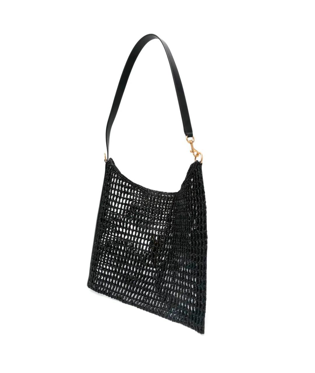 SAINT LAURENT Черная пелетеная сумка на плечо, фото 2