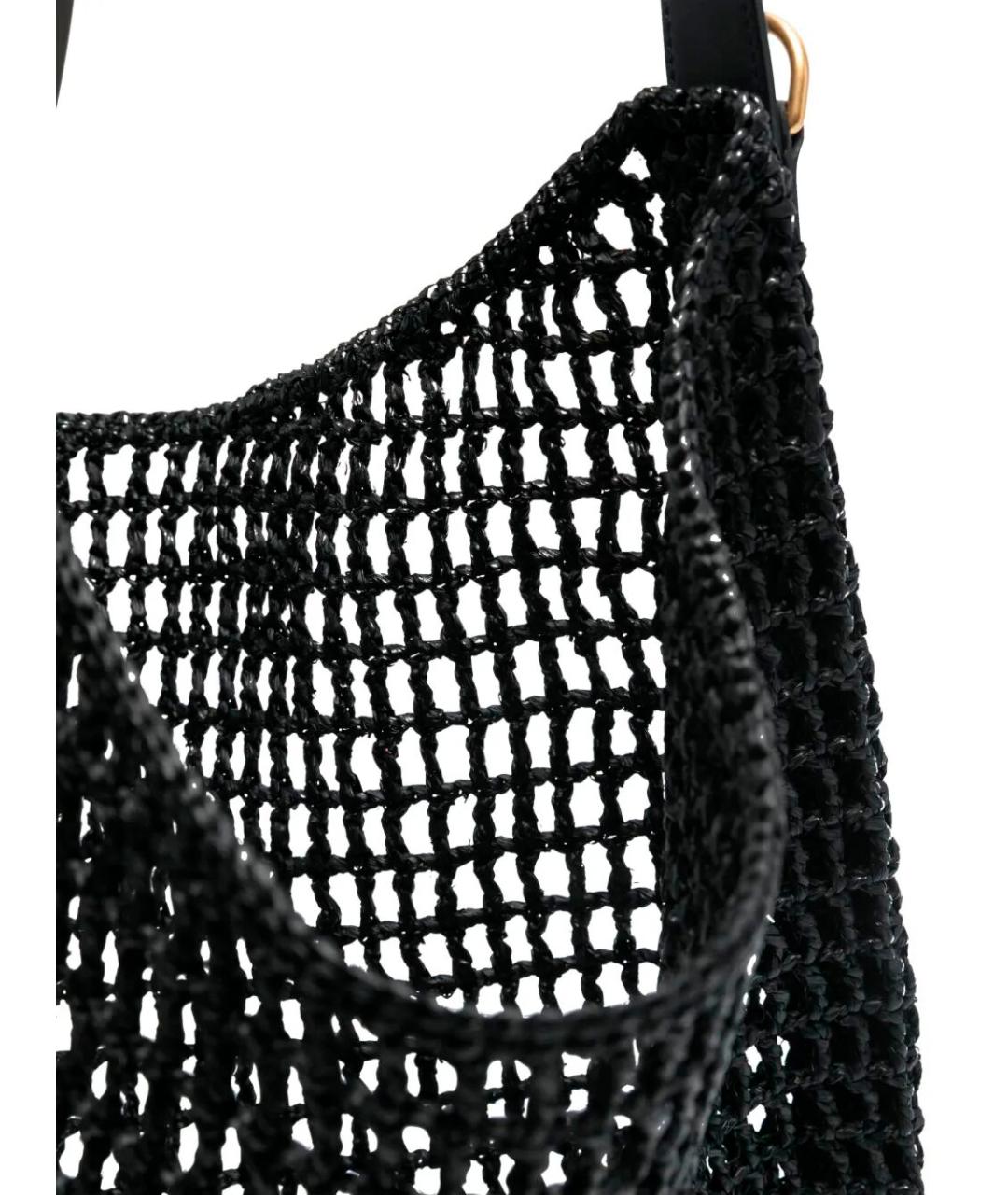 SAINT LAURENT Черная пелетеная сумка на плечо, фото 4