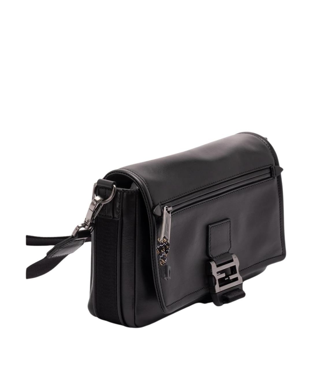 FENDI Черная кожаная сумка на плечо, фото 3