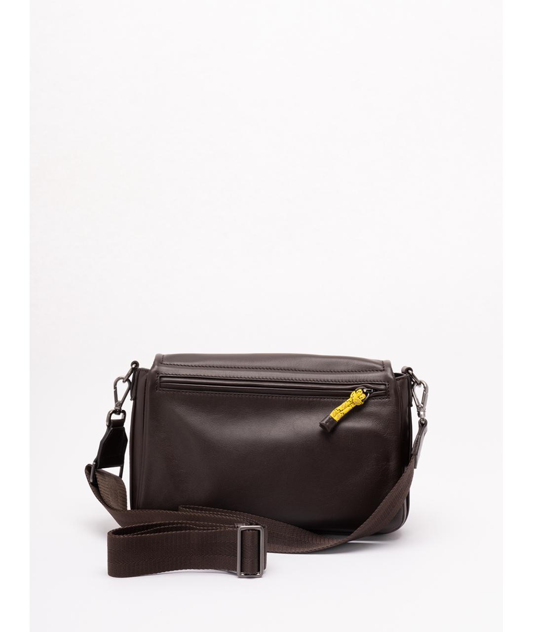 FENDI Коричневая кожаная сумка на плечо, фото 2