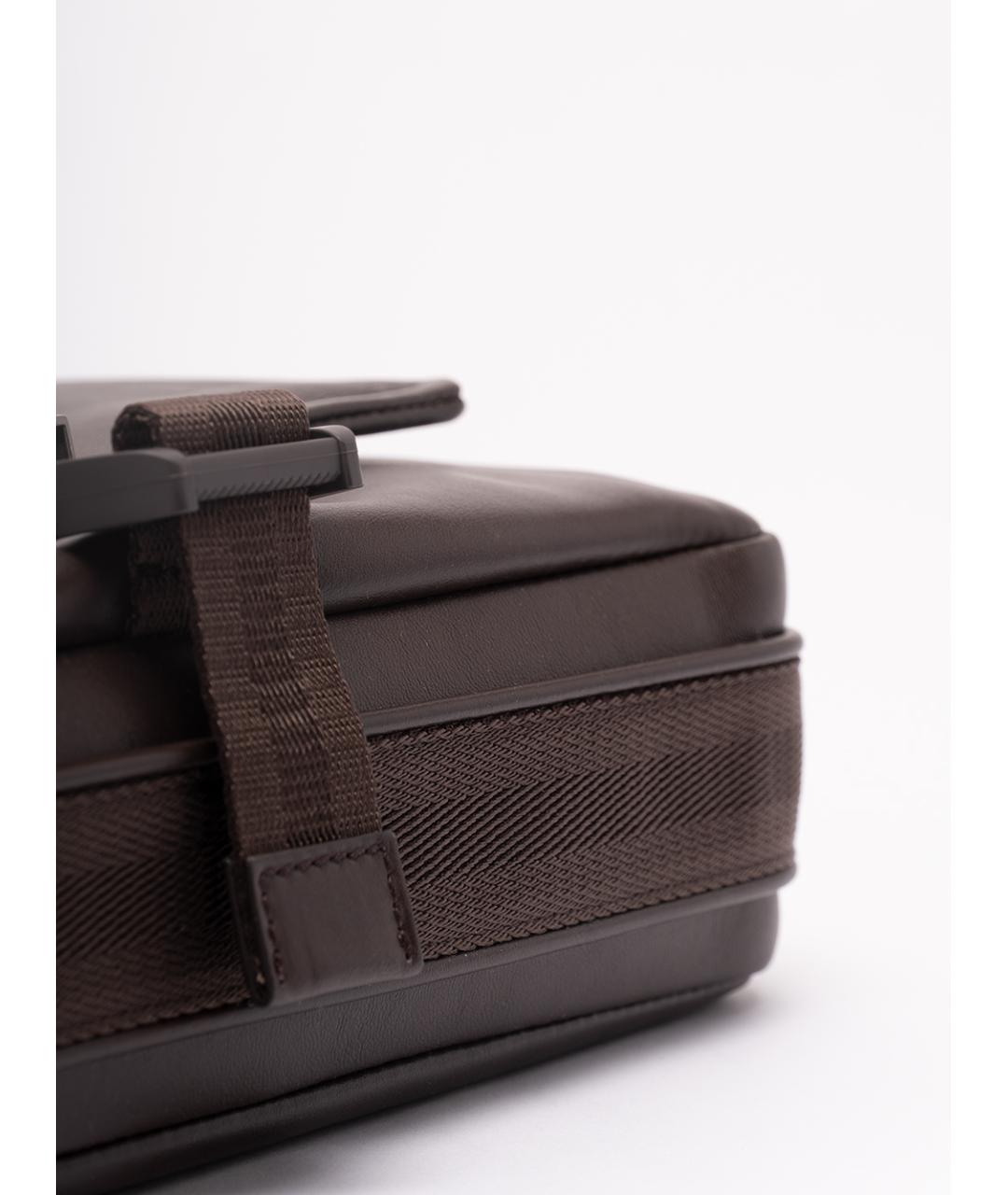 FENDI Коричневая кожаная сумка на плечо, фото 5