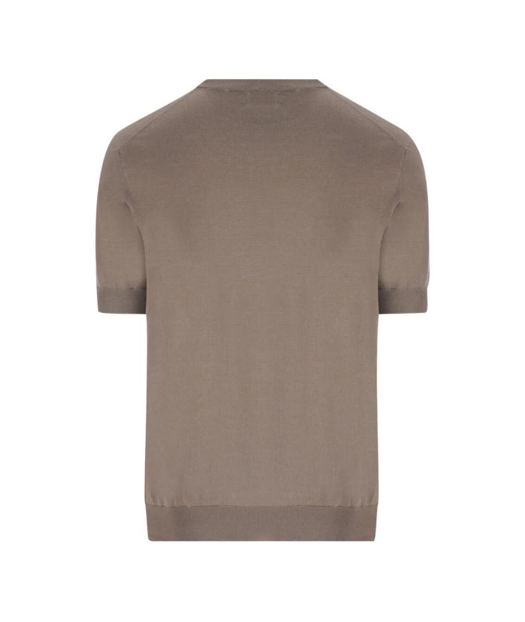 BRUNELLO CUCINELLI Коричневый хлопковый джемпер / свитер, фото 2