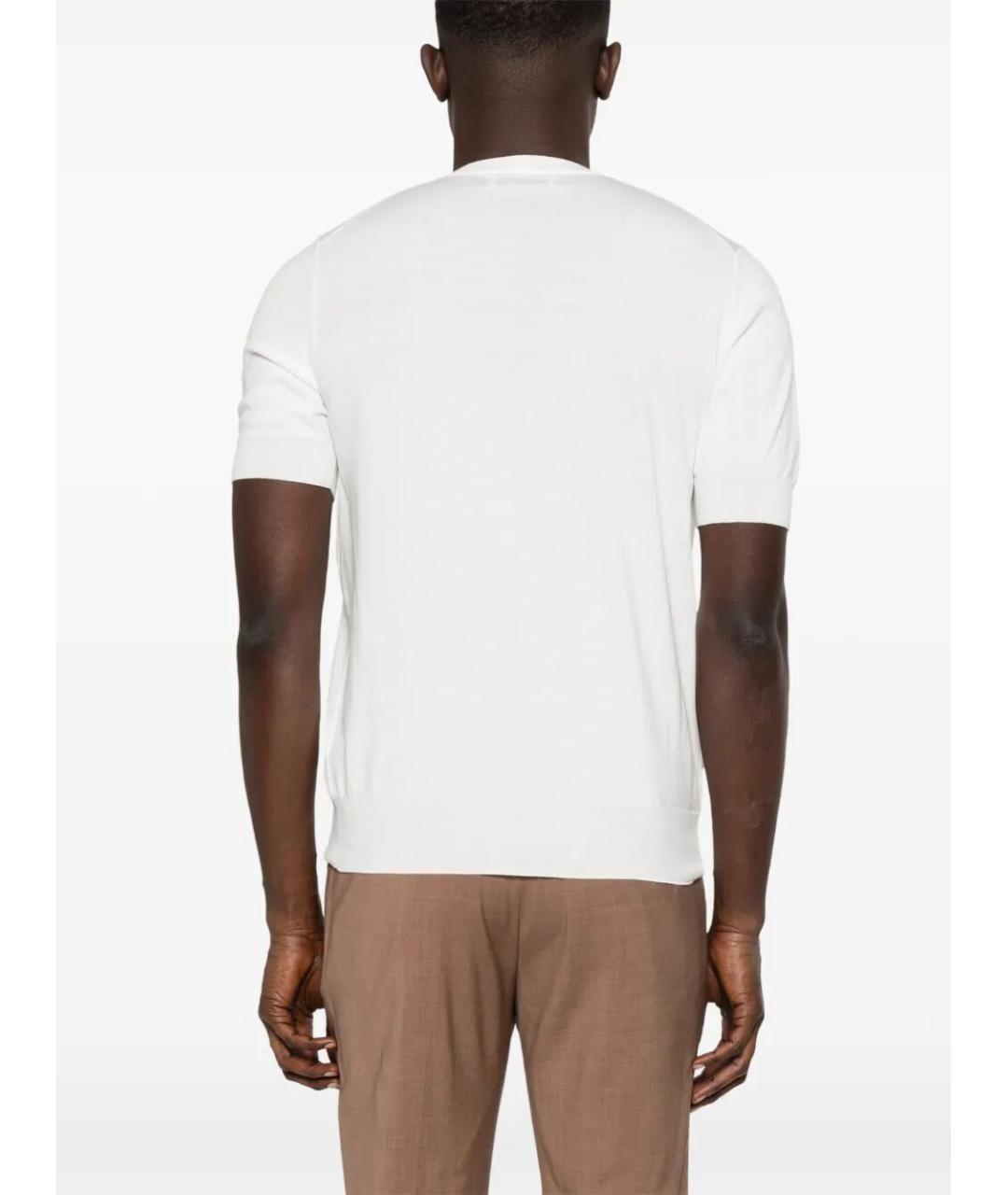 BRUNELLO CUCINELLI Белая хлопковая футболка, фото 5